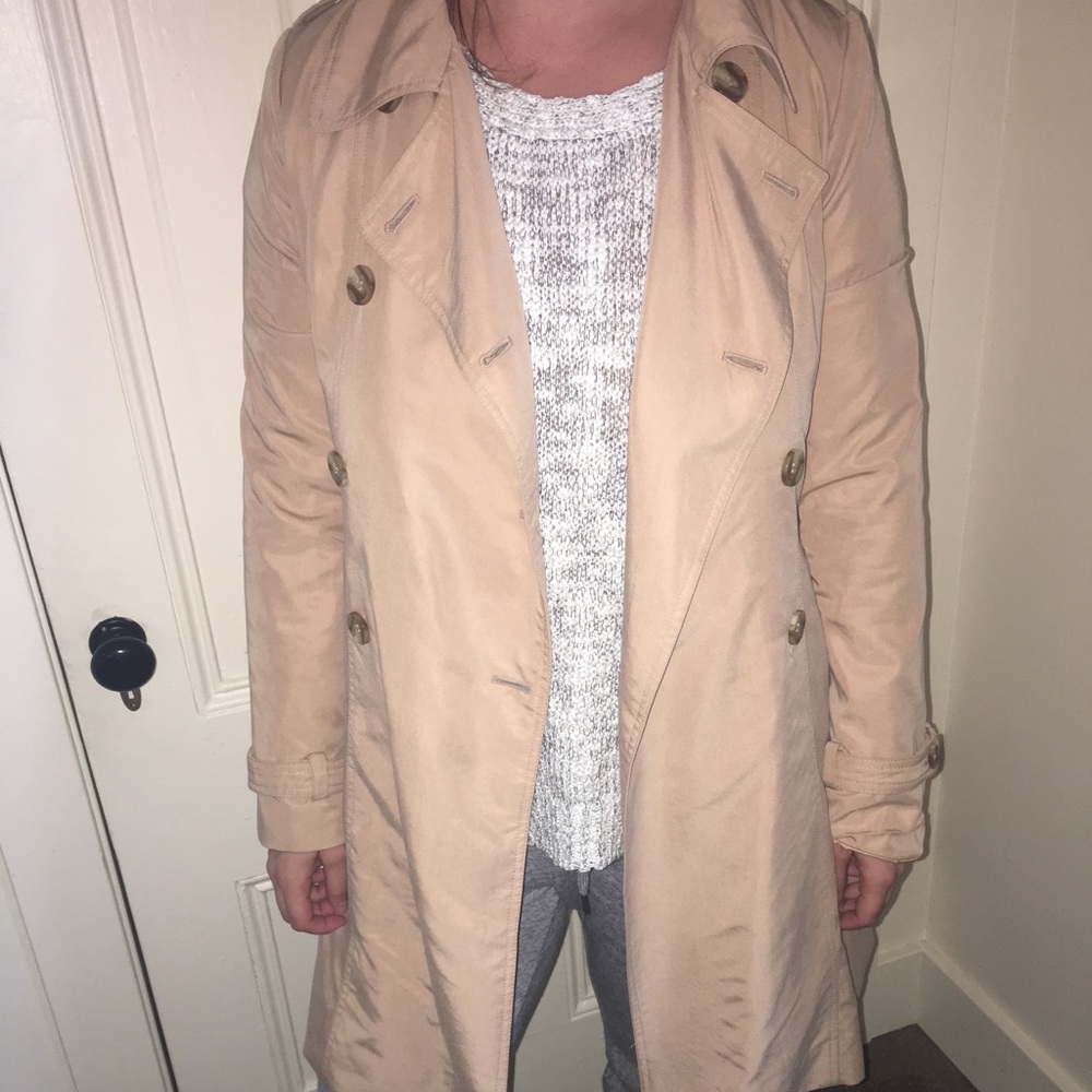 Camel trench coat
